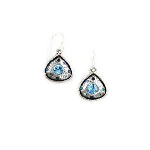Patricia Locke Assam Earrings in silver, Ciel Blue